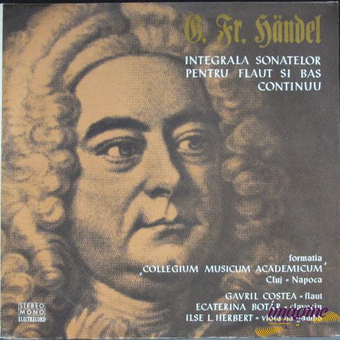 Integrala Sonatelor Pentru Flaut Si Bas Continuu Handel George Frideric
