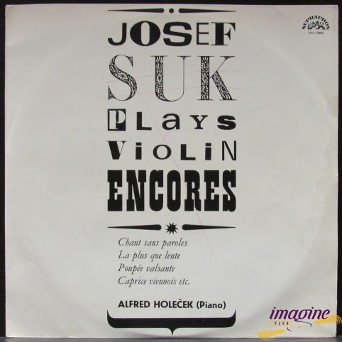 Plays Violin Encores Suk Josef